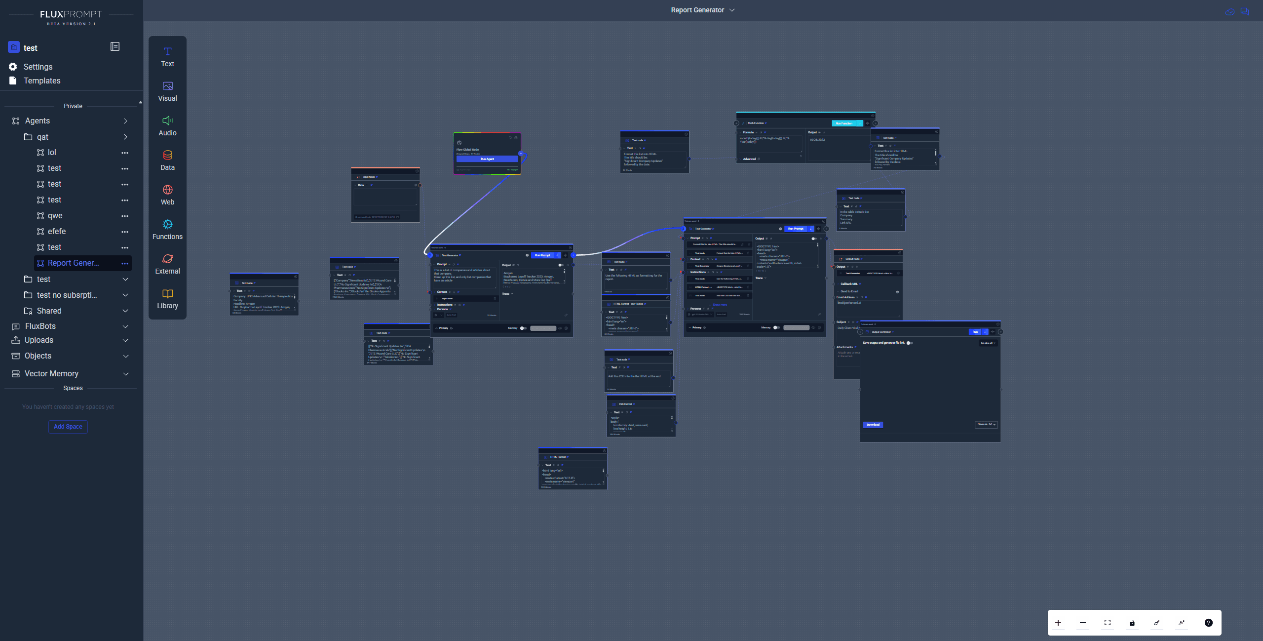 FluxPrompt canvas and multi-model prompt flow