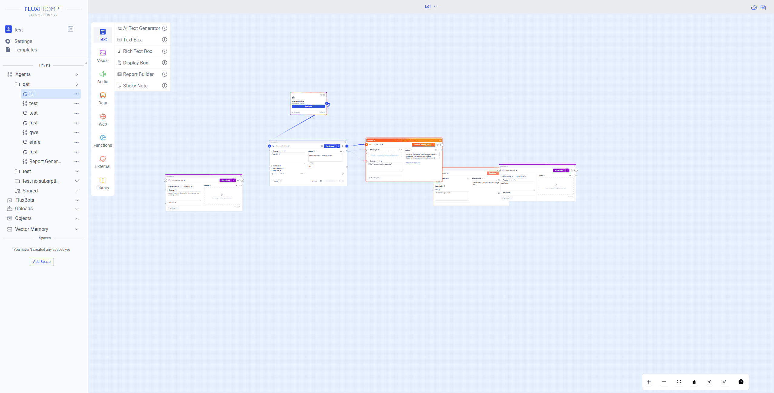 FluxPrompt editor and node layout